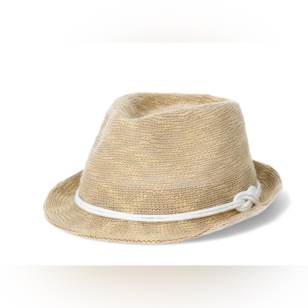 🔴 3/$12 Wonder Nation Boy’s Stylish Beige‎ Fedora Hat with Rope Trim! NWT! - Picture 2 of 8